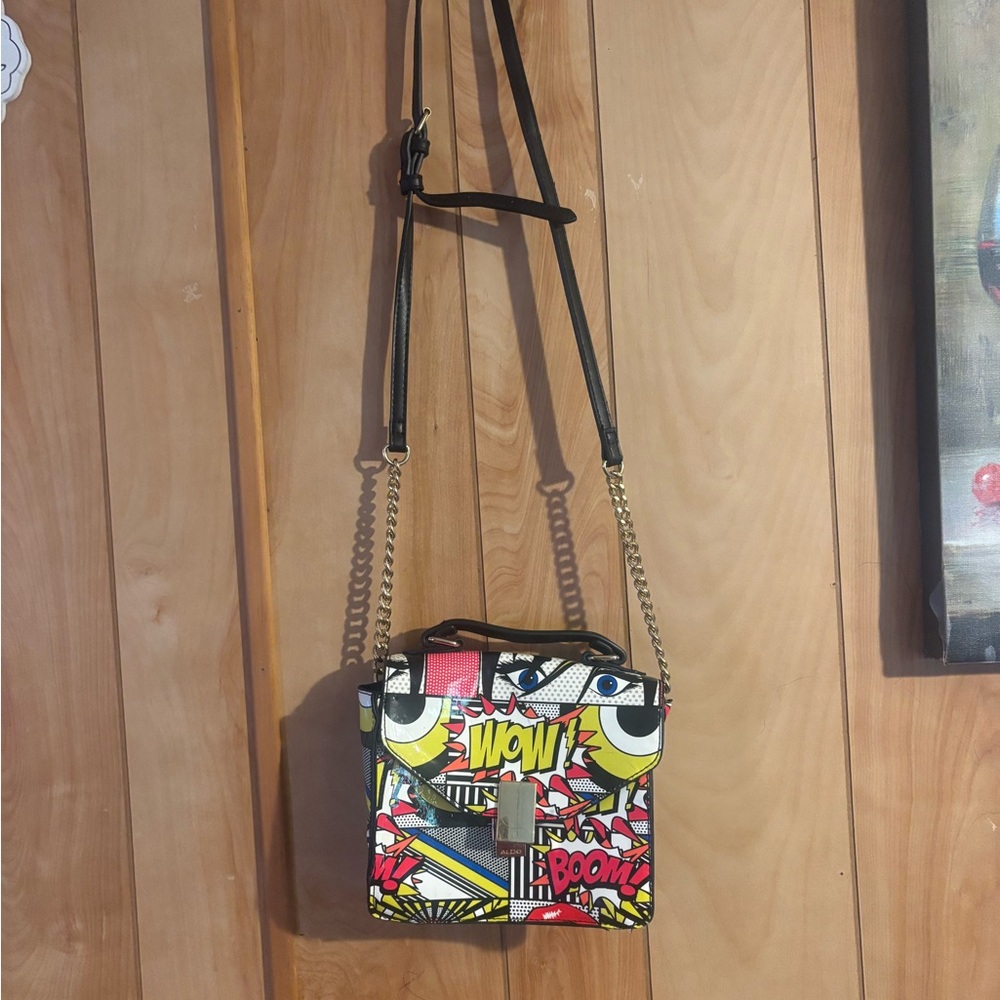 Colorful Comic Print Crossbody Bag